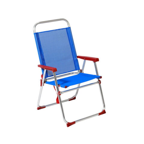 Καρέκλα στην παραλία Κόκκινο Μπλε Αλουμίνιο 22 mm (52 x 56 x 92 cm)