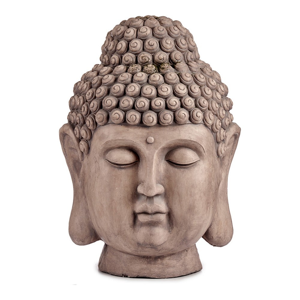 Διακοσμητική Φιγούρα για τον Κήπο Βούδας Κεφάλι Γκρι Πολυρεσσίνη (45