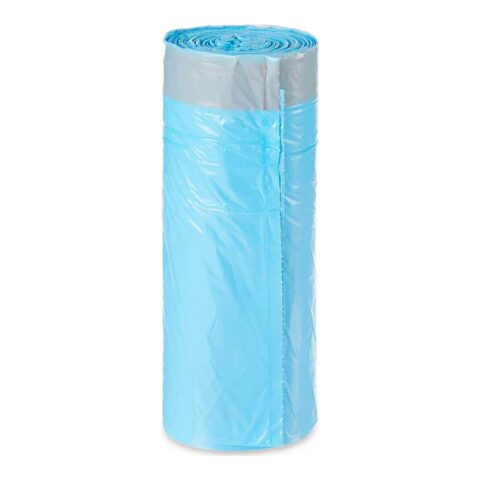 Τσάντες Σκουπιδιών Αυτο-κλείσιμο Καθαρά Ρούχα Μπλε (30 L) (20 uds)