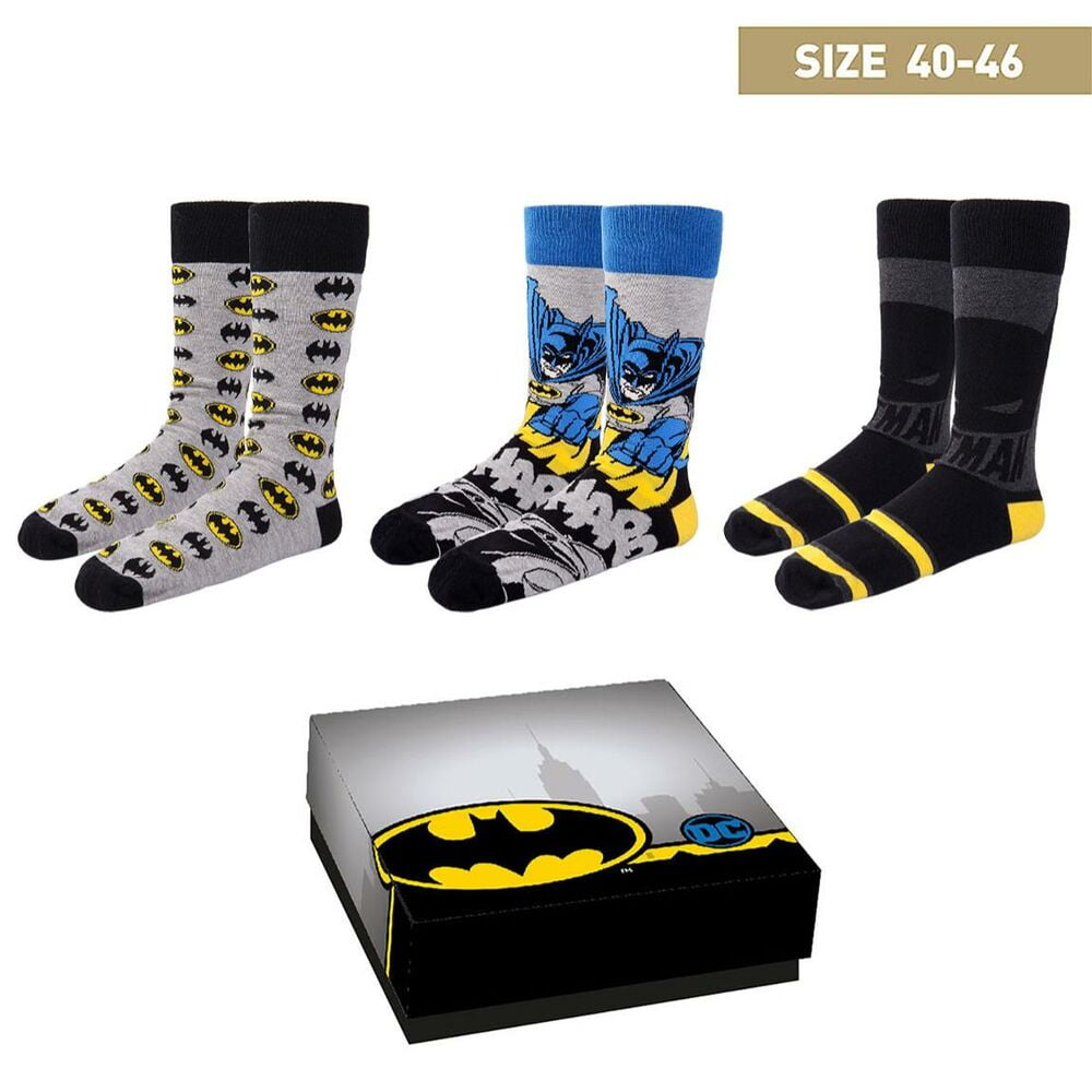 Κάλτσες Batman 3 ζευγάρια Πολύχρωμο Ένα μέγεθος (40-46)