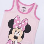 Kαλοκαιρινή παιδική πιτζάμα Minnie Mouse Μαύρο Ροζ