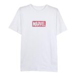 Ανδρική Μπλούζα με Κοντό Μανίκι Marvel Λευκό