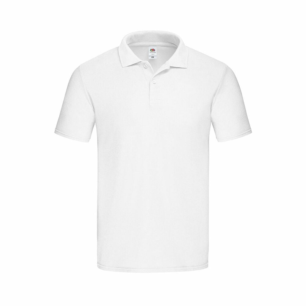 Μπλούζα Polo με Κοντό Μανίκι 141323 Λευκό 100% βαμβάκι Unisex ενήλικες (36 Μονάδες)