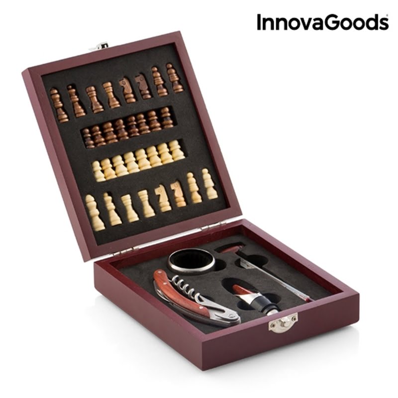 σετ με αξεσουάρ για κρασί και σκάκι InnovaGoods 37 Τεμάχια