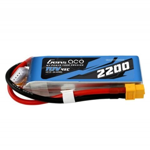 Battery Gens Ace 2200mAh 11.1V 45C 3S1P XT60