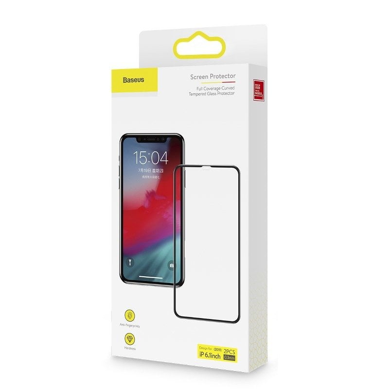 Baseus 0.3mm Full-screen and Full-glass Tempered Glass (2pcs pack) for iPhone 11 6.1 inch