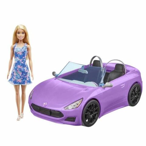Κούκλα Mattel Barbie And Her Purple Convertible