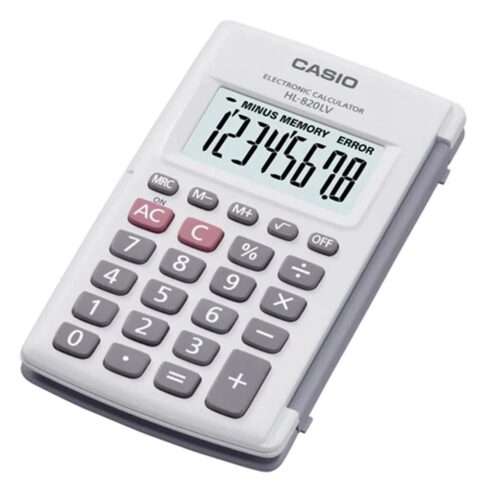 Αριθμομηχανή Casio HL-820LV-WE Γκρι Ρητίνη (10 x 6 cm)