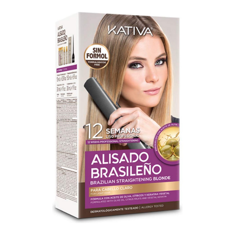 Σετ Κωμωτηρίου για Βραζιλιάνικο Ίσιωμα  Kativa Pro Blonde (6 pcs)