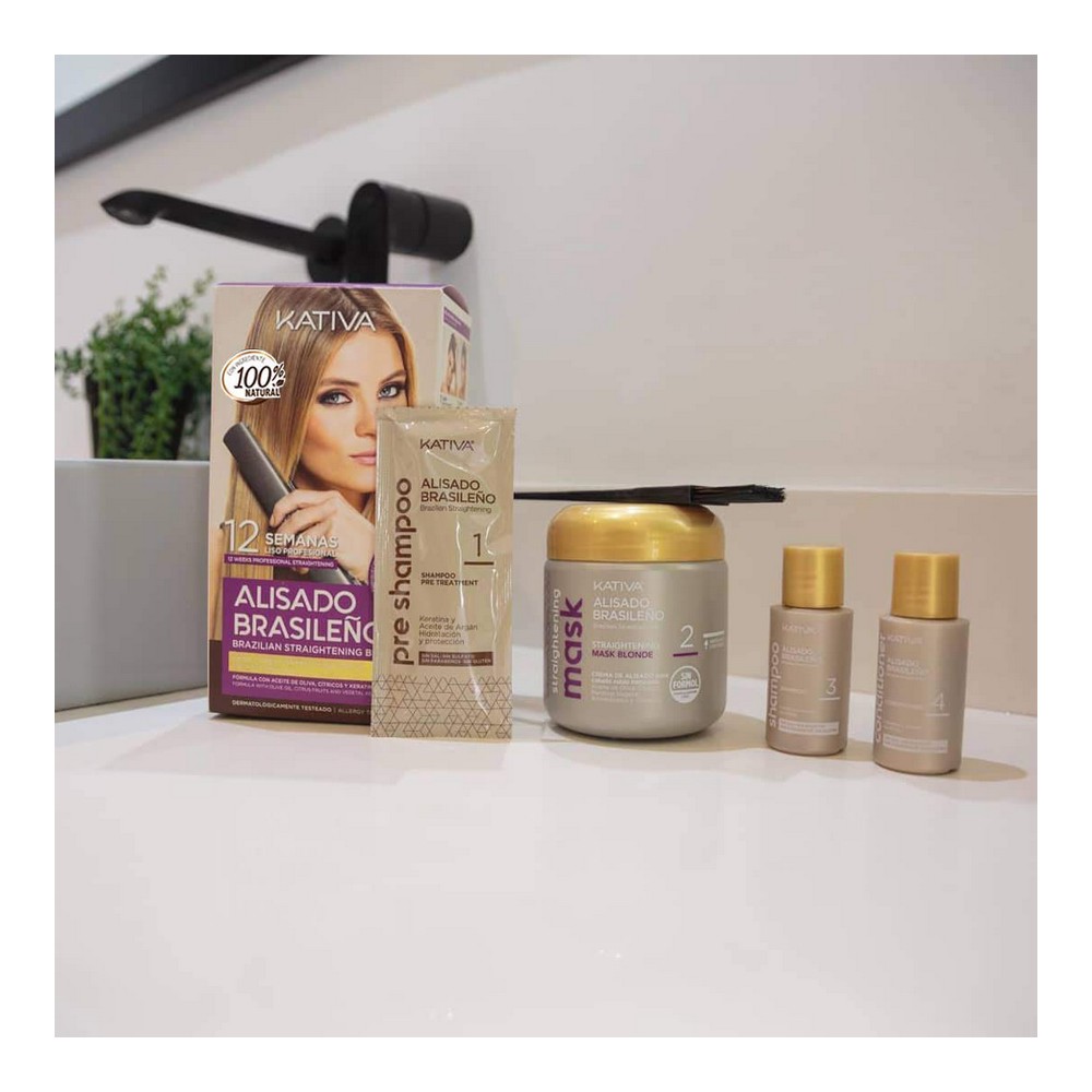 Σετ Κωμωτηρίου για Βραζιλιάνικο Ίσιωμα  Kativa Pro Blonde (6 pcs)