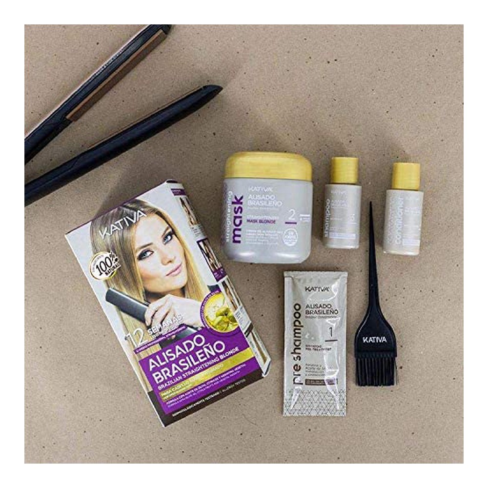 Σετ Κωμωτηρίου για Βραζιλιάνικο Ίσιωμα  Kativa Pro Blonde (6 pcs)
