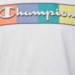 Μπλούζα με Κοντό Μανίκι Champion Crewneck Λευκό