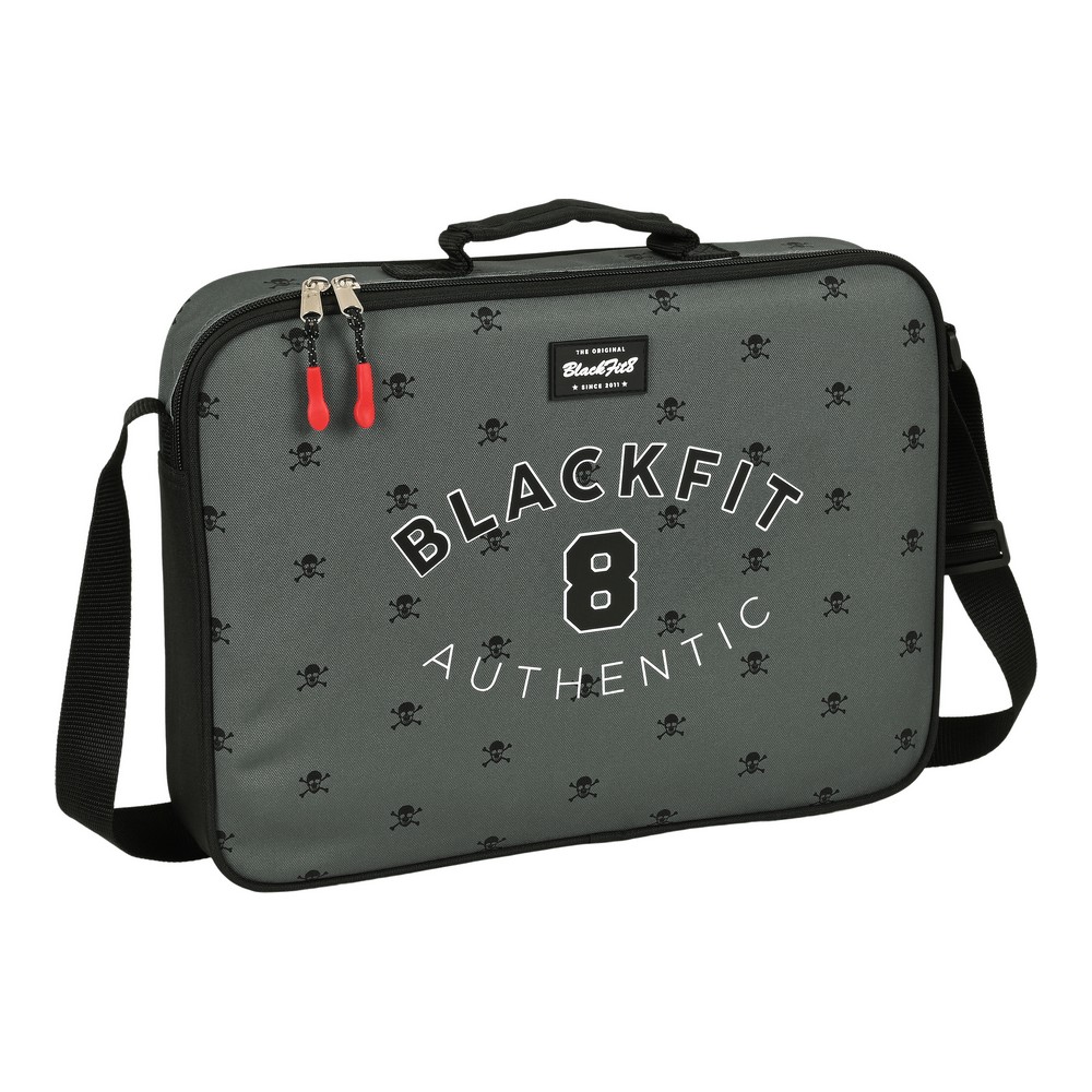 Σχολική Τσάντα BlackFit8 Skull Μαύρο Γκρι (38 x 28 x 6 cm)