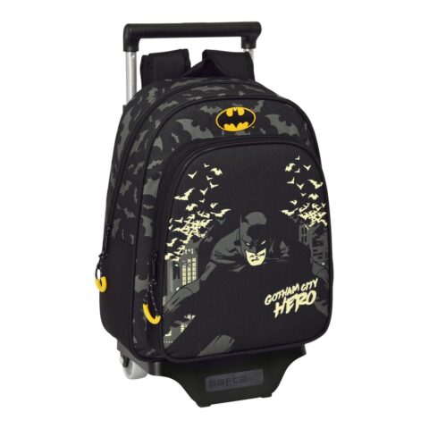 Σχολική Τσάντα με Ρόδες Batman Hero Μαύρο (27 x 33 x 10 cm)