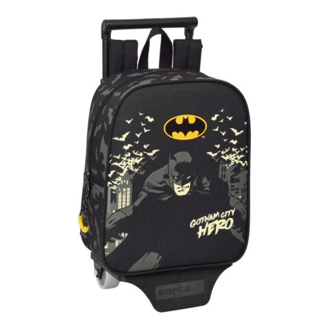 Σχολική Τσάντα με Ρόδες Batman Hero Μαύρο (22 x 28 x 10 cm)