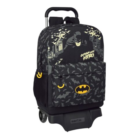 Σχολική Τσάντα με Ρόδες Batman Hero Μαύρο (30 x 43 x 14 cm)