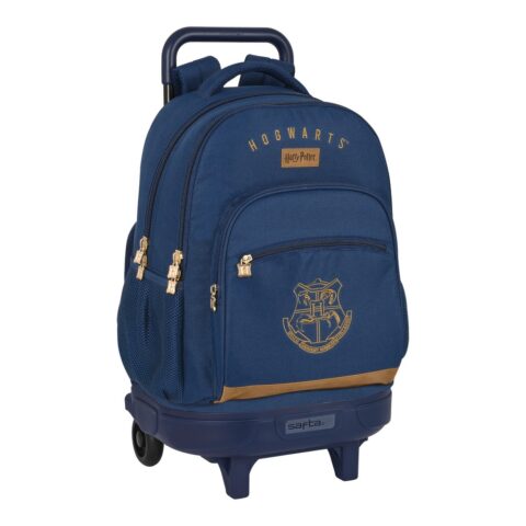 Σχολική Τσάντα με Ρόδες Harry Potter Magical Καφέ Ναυτικό Μπλε (33 x 45 x 22 cm)