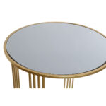 Βοηθητικό Τραπέζι DKD Home Decor Καθρέφτης Χρυσό Μέταλλο (45 x 45 x 52 cm)