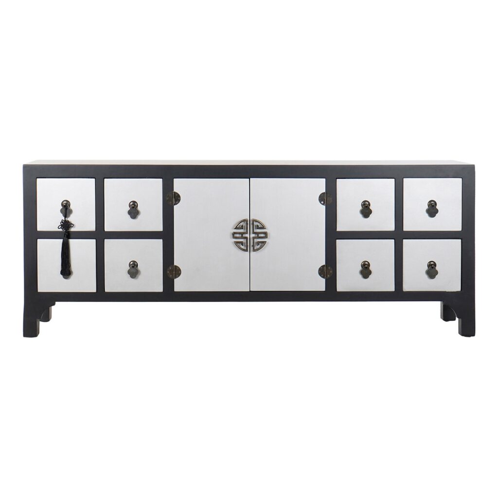 Τραπέζι Τηλεόρασης με Συρτάρια DKD Home Decor Ανατολικó Ξύλο MDF (130 x 24 x 51 cm)