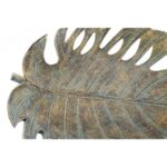 Κεντρικό Τραπεζιού DKD Home Decor Χρυσό Πράσινο Ρητίνη Τροπικό Φύλλο φυτού (34 x 29 x 5 cm)