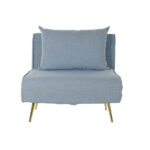 Καναπές-Κρεβάτι DKD Home Decor Πολύχρωμο Χρυσό Sky μπλε Μέταλλο Σύγχρονη Scandi 90 x 80 x 84 cm