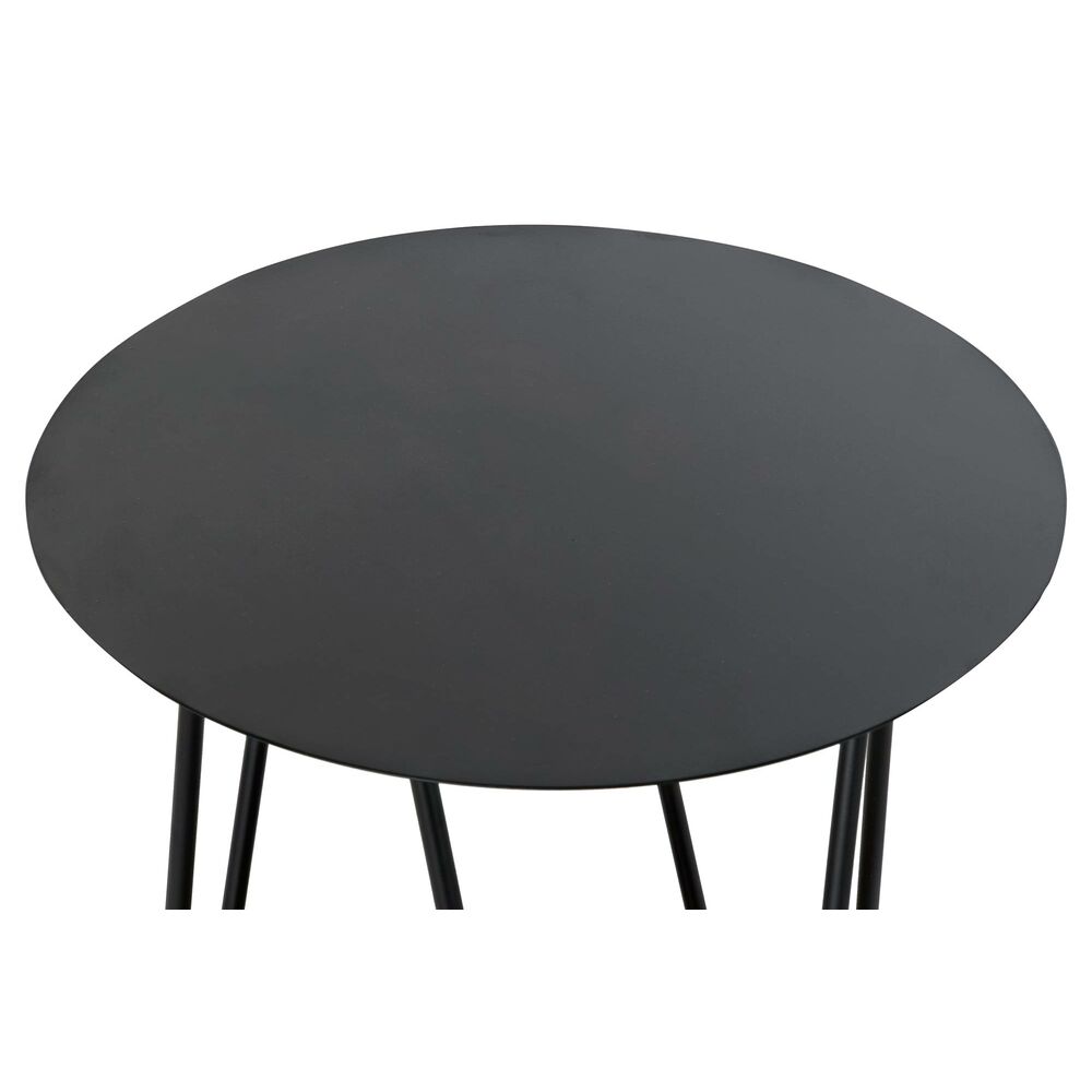 Βοηθητικό Τραπέζι DKD Home Decor Μαύρο Μέταλλο Ξύλο Καφέ Σύγχρονη (40 x 40 x 59 cm)