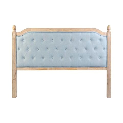 Κεφαλάρι κρεβατιού DKD Home Decor Φυσικό Μπλε λινό ξύλο καουτσούκ (160 x 6 x 120 cm)