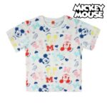 Παιδικό Μπλούζα με Κοντό Μανίκι Mickey Mouse 73717 Λευκό