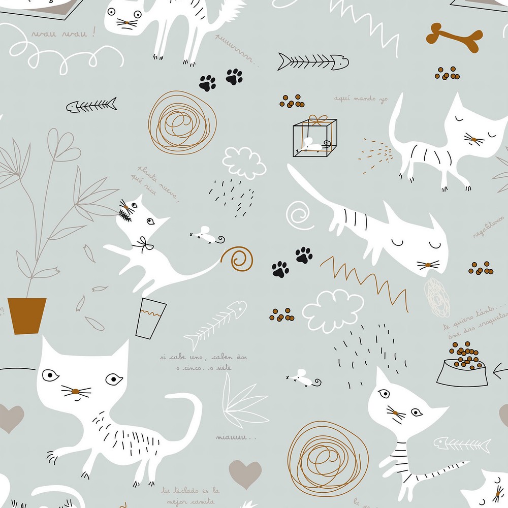 Κάλυψη παπλώματος Panzup Cats (240 x 220 cm) (Kρεβάτι 150/160 εκ)