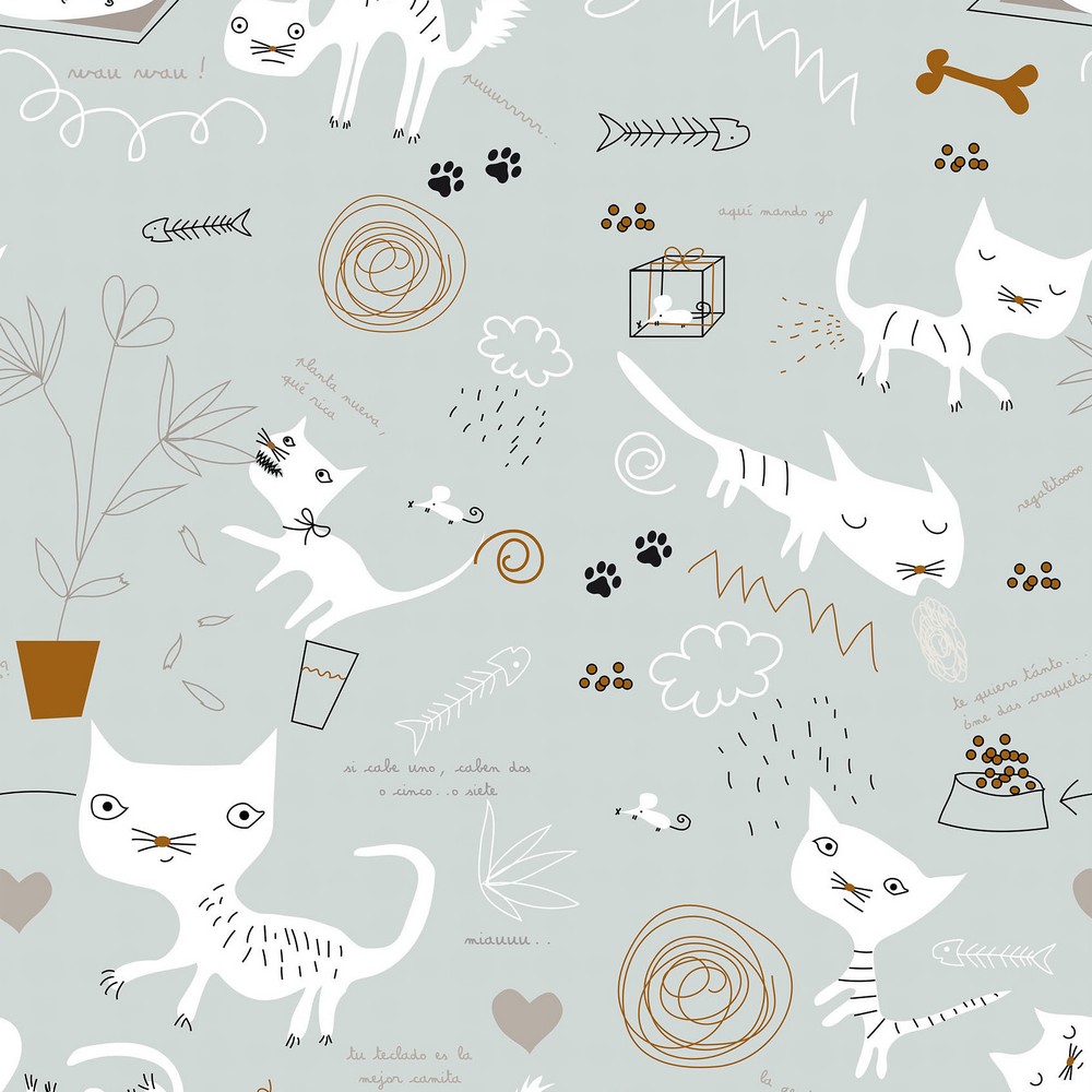 Κάλυψη παπλώματος Panzup Cats (260 x 220 cm) (Kρεβάτι 180/190 εκ)