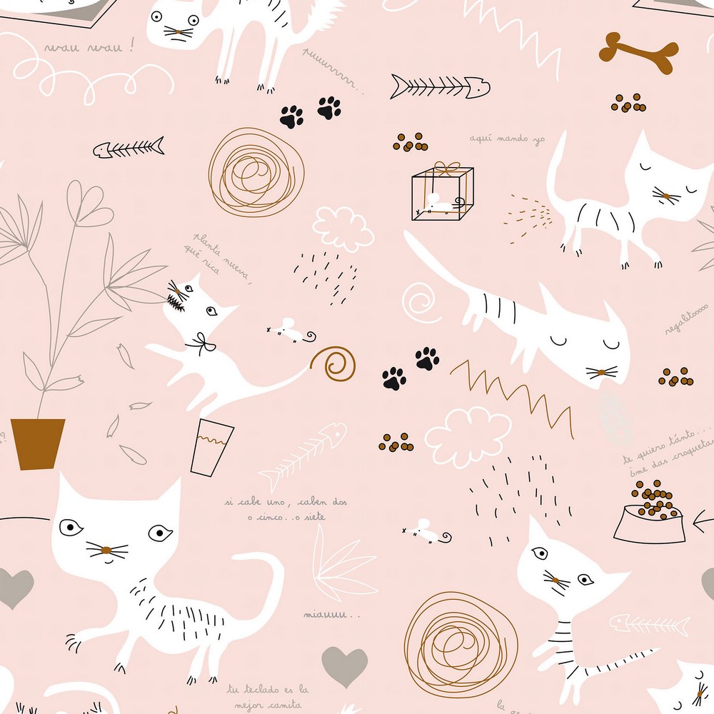 Κάλυψη παπλώματος Panzup Cats (240 x 220 cm) (Kρεβάτι 150/160 εκ)