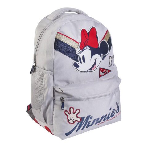 Σχολική Τσάντα Minnie Mouse Ανοιχτό Γκρι (30 x 13 x 44 cm)