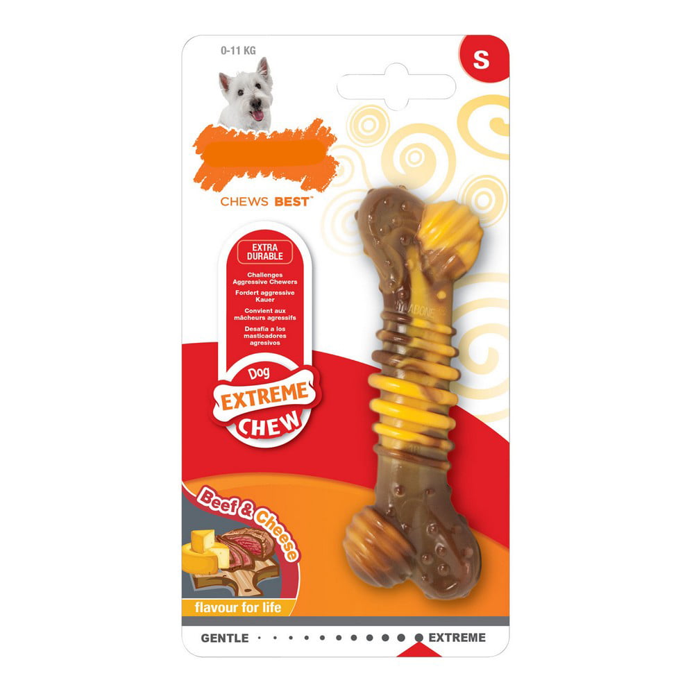 Μασητικό Οδοντοφυΐας Σκύλου Nylabone Dura Chew Κρέας Τυρί Φυσικό Μέγεθος S Nylon