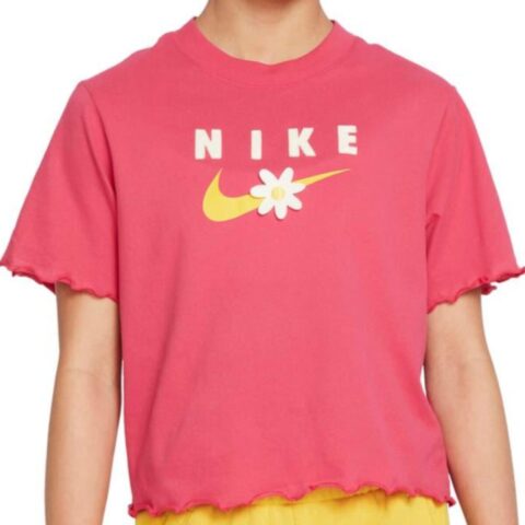 Μπλούζα με Κοντό Μανίκι ENERGY BOXY FRILLY Nike DO1351 666  Ροζ