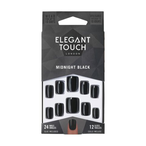 Τεχνητά νύχια Elegant Touch Core Colour Midnight black (24 pcs)
