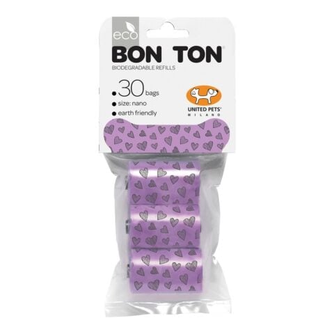 Τσάντες υγιεινής United Pets Bon Ton Nano Σκύλος Μωβ (3 x 10 uds)