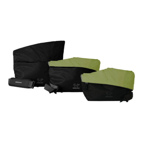Τσάντα Ώμου για Kατοικίδια United Pets Sling Μαύρο/Πράσινο (36 x 14 cm) (36 x 14 x 19/31 cm)