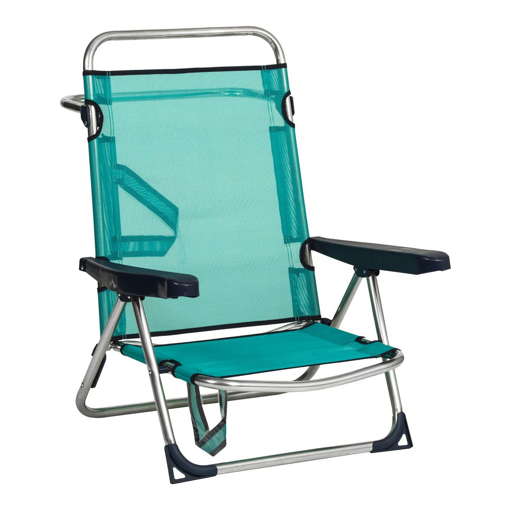 Καρέκλα στην παραλία Alco Αλουμίνιο Πολλαπλή τοποθέτηση Εύκαμπτο Πράσινο 62 x 82 x 65 cm (62 x 82 x 65 cm)