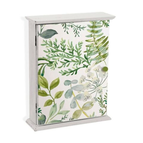 Διακοσμητικό κουτί Versa Lime Leaves Κλειδιά Ξύλο MDF (6