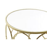 Βοηθητικό Τραπέζι DKD Home Decor Καθρέφτης Χρυσό Μέταλλο (48.5 x 48.5 x 51 cm) (2 pcs) (42 x 42 x 42 cm)
