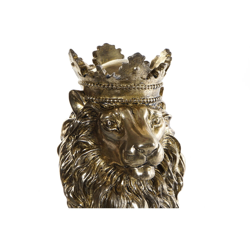 Διακοσμητική Φιγούρα DKD Home Decor Χρυσό Λέων Ρητίνη (15 x 18 x 34 cm)