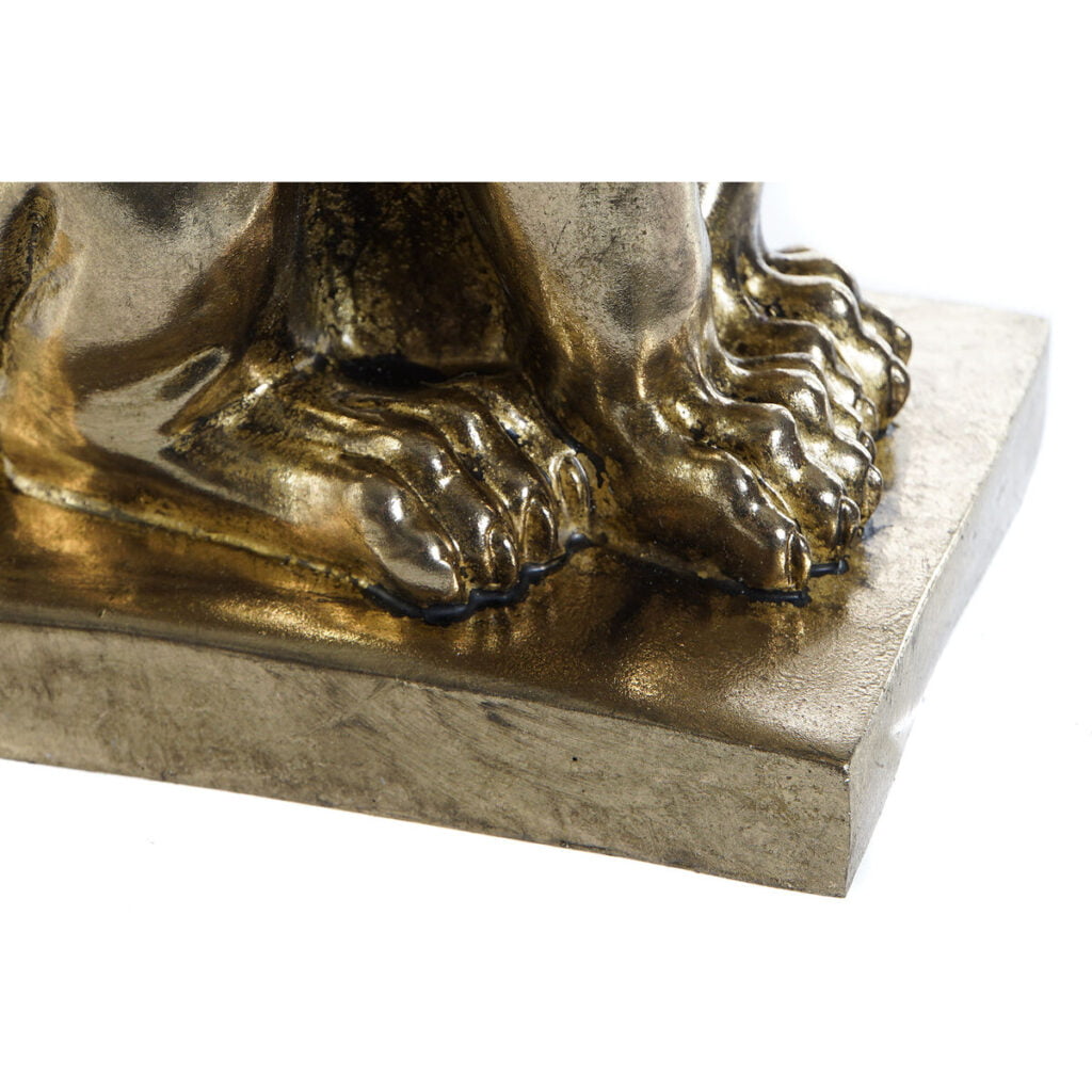 Διακοσμητική Φιγούρα DKD Home Decor Χρυσό Λέων Ρητίνη (15 x 18 x 34 cm)
