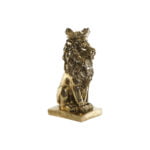 Διακοσμητική Φιγούρα DKD Home Decor Χρυσό Λέων Ρητίνη (15 x 18 x 34 cm)