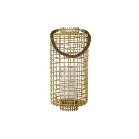 Lanterne DKD Home Decor Κρυστάλλινο Χρυσό Σχοινί Αλουμίνιο (25