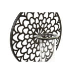Κηροπήγιο DKD Home Decor Κρυστάλλινο Μαύρο Μέταλλο Ξύλο Καφέ (20 x 20 x 36 cm)
