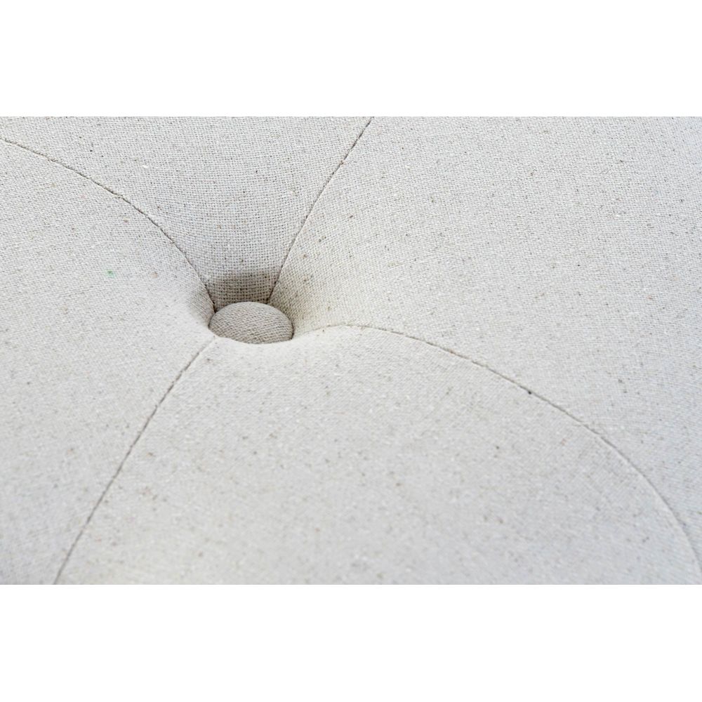 Σκαμπό DKD Home Decor Μπεζ λινό ξύλο καουτσούκ (70 x 70 x 47 cm)