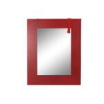 Τοίχο καθρέφτη DKD Home Decor Καθρέφτης Έλατο Κόκκινο Μαύρο MDF (70 x 2 x 90 cm)