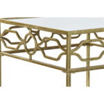 Βοηθητικό Τραπέζι DKD Home Decor Καθρέφτης Χρυσό Μέταλλο (50 x 50 x 60 cm)