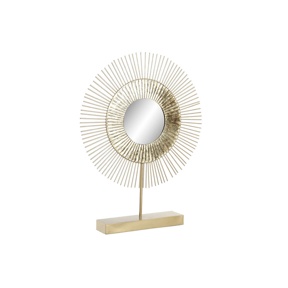 Διακοσμητική Φιγούρα DKD Home Decor Καθρέφτης Χρυσό Μέταλλο Κύκλους (49.5 x 9.5 x 65 cm)