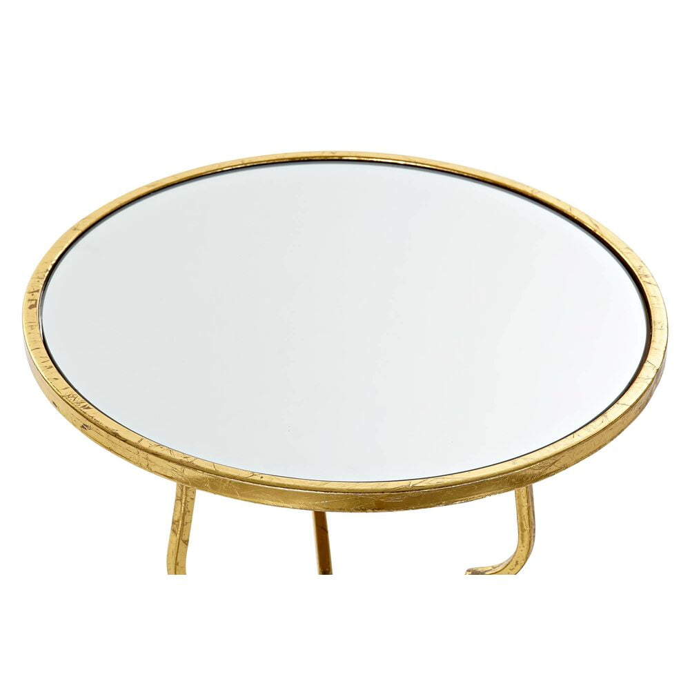 Βοηθητικό Τραπέζι DKD Home Decor Καθρέφτης Χρυσό Μέταλλο (41 x 41 x 64 cm)